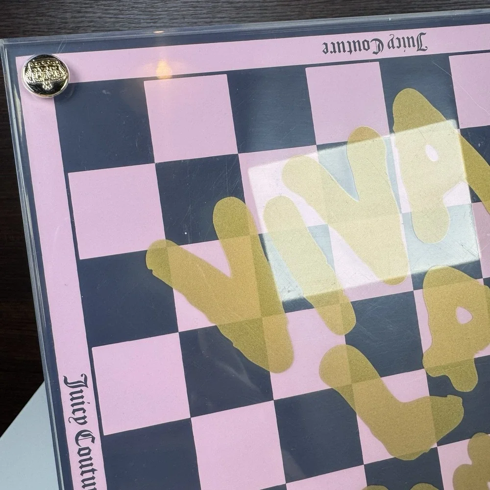 Vintage Juicy Couture Viva La Juicy Checkers Set - Read - Missing 2 Pink Pieces